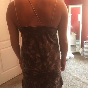 Velvet tan dress